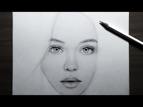 How To Draw Cute Face Girl Sketch Drawing Step By Step Part 1 
