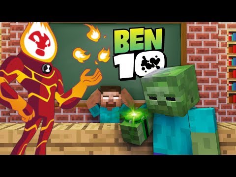 Monster School BEN 10 OMNITRIX GAME CHALLENGE Minecraft الرسوم المتحركة 