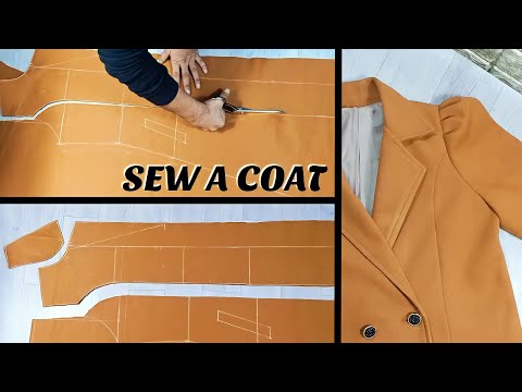 طريقة خياطة جاكيت نسائي مع بطانة باالكم المنفوخ جاكت بكول ريفيرا How To Sew A Jacket With Lining 