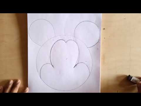 تعليم الرسم كيفيه رسم ميكى ماوس بالقلم الرصاص والألوان Drawing Mickey Mouse For Beginners In Pencil 