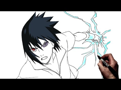 How To Draw Sasuke Chidori Step By Step Naruto 