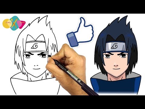 رسم ساسكي من انمي ناروتو كيفية رسم الانمي تعليم رسم الانمي خطوة بخطوة للمبتدئين 