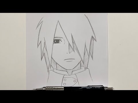 تعلم رسم ساسكي أوتشيها خطوة بخطوة رسم الأنمي 