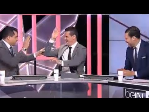 فرحة محللي beIN Sports داخل الاستوديو بعد فوز الجزائر على نيجيريا 1 2 أمم أفريقيا 2019 