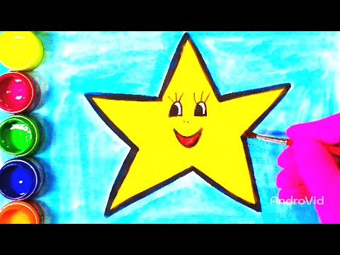 نجمة التلوين للأطفال Drawing Color Star How To Draw A Star Painting Colour 