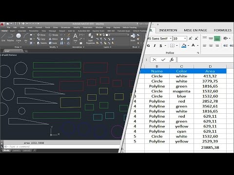 كيفية استخراج المساحات دفعة واحدة من الأوتوكاد إلى الأكسل. حل مشكلة التعرف على الأرقام 