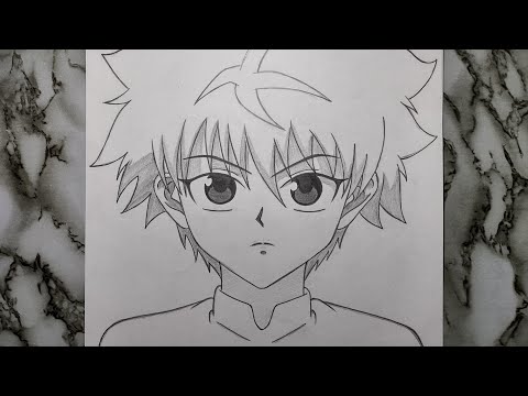 طريقة رسم كيلوا خطوة بخطوة للمبتدئين كيفية رسم كيلوا من انمي القناص 