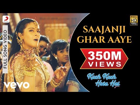 Saajanji Ghar Aaye Full Video Kuch Kuch Hota Hai Shah Rukh Khan Kajol Alka Yagnik 