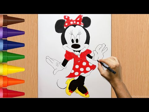 رسم سهل تعليم رسم ميكي ماوس كامل رسم وتلوين ميني ماوسrasm Mickey رسم اطفال احمد عماره 