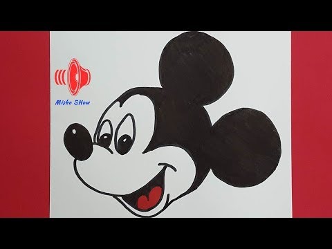 رسم ميكى ماوس سهل بالخطوات تعليم الرسم للمبتدئين HOW TO DRAW MICKEY MOUSE EASY 