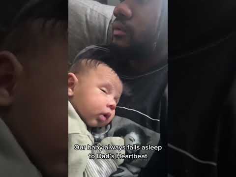 Baby Falls Asleep To Dad S Heartbeat Shorts 