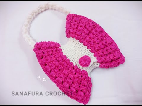شنطة كروشية للاطفال سهلة جدا للمبتدئين Crochet Bag For Kids 