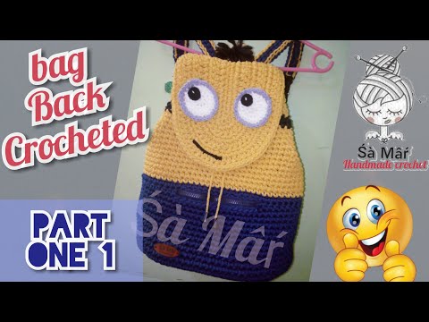 شنطه حضانه مدرسه بالكروشيه 1 Backpack For Children With Crochet 