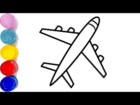 كيفية رسم طائرة خطوة بخطوة رسم سهل تعليم الرسم للمبتدئين 