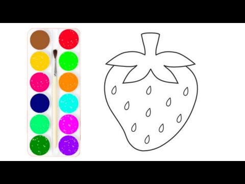 Drawing And Coloring Drawing Strawberry Drawing Pages رسم وتلوين الفراولة 