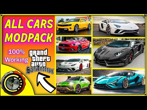 استبدال جميع سيارات قراند GTA Sa الى واقعية How To Install 500 Car Replace Pack In GTA San 