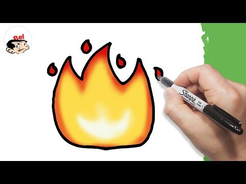 رسم إيموشن الفيسبوك ايموجي النار How To Draw Emojis 