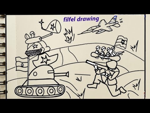 رسم حرب اكتوبر كامل رسم عن حرب 6 اكتوبر بالقلم الرصاص رسم عن حرب اكتوبر 