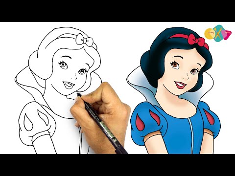 تعلم رسم اميرات ديزني رسم سنو وايت بياض الثلج كيف ترسم سنو وايت خطوة بخطوة للمبتدئين 