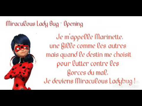 Miraculous Lady Bug Opening Lyrics 